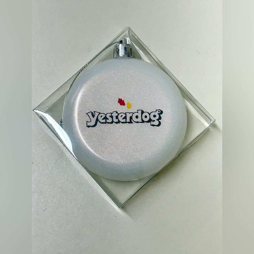 Vtg YESTERDOG Christmas Tree Ornament Eastown Grand Rapids Michigan Hot Dogs
